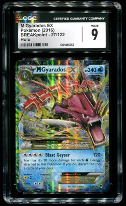 CGC 9 M Gyarados EX Breakpoint 2016 Pokemon Card #27 - Image 1