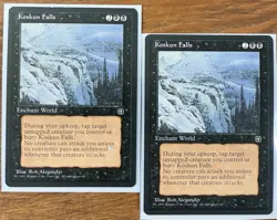 Vintage 1995 Magic the Gathering MTG KOSKUN FALLS X2 Homelands NM/NP - Image 1