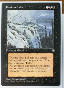 Vintage 1995 Magic the Gathering MTG KOSKUN FALLS X2 Homelands NM/NP - Image 2