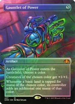 MTG Dominaria Remastered Gauntlet of Power x1 Foil Borderless Mythic NM/M - Image 1