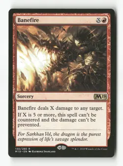 Banefire - Core Set 2019 - #130 - Non-Foil - NM - MTG - Image 1