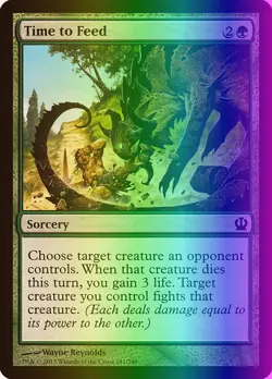 MTG Magic the Gathering Time to Feed (181/260) Theros LP FOIL - Image 1