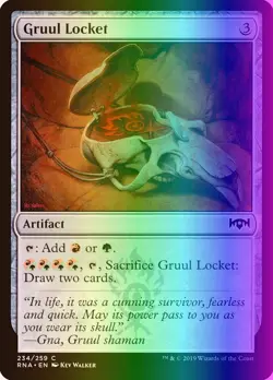 MTG Magic the Gathering Gruul Locket (234/296) Ravnica Allegiance LP FOIL - Image 1