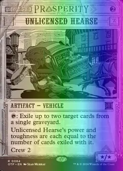 MTG Magic the Gathering Unlicensed Hearse (64/87) Breaking News LP FOIL - Image 1