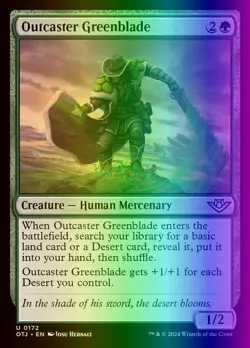 MTG Outcaster Greenblade (172/441) Outlaws of Thunder Junction LP FOIL - Image 1