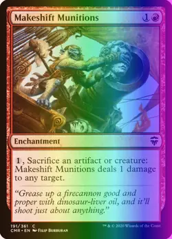 MTG Magic the Gathering Makeshift Munitions (191/794) Commander Legends LP FOIL - Image 1