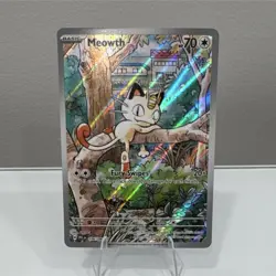 Pokemon TCG Meowth 106/094 Phantasmal Flames Illustration Rare Holo 70 HP - Image 1