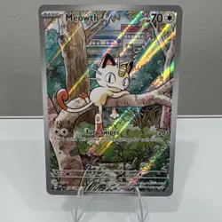 Pokemon TCG Meowth 106/094 Phantasmal Flames Illustration Rare Holo 70 HP - Image 2
