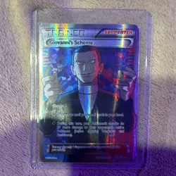 Pokemon Giovanni's Scheme Full Art Ultra Rare Holo BREAKthrough 162/162 Card - Image 1