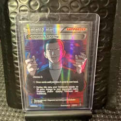 Giovanni’s Scheme 162/162 Breakthrough Full Art Holo Pokemon Card NM - Image 1