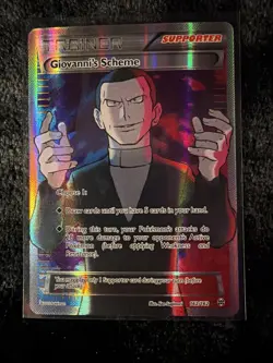Pokemon TCG Trainer Giovanni's Scheme Full Art Breakthrough Card 162/162 - Image 1