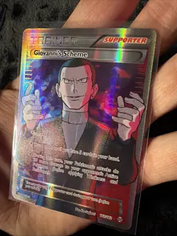 Pokemon TCG Trainer Giovanni's Scheme Full Art Breakthrough Card 162/162 - Image 3