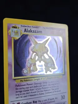Pokemon TCG Alakazam 1/102 Base Set Unlimited Holo Rare Vintage WOTC - Image 2