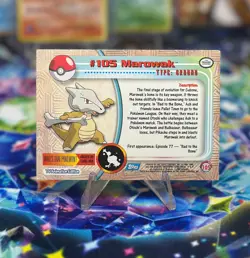 Pokemon - Marowak #105 2000 Topps Chrome Series 2 Holo Foil #105 - Image 2