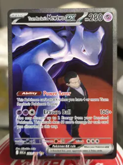 Pokemon TCG Team Rocket's Mewtwo EX SIR 281/217 NM Ascended Heroes - Image 1