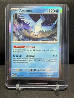 Articuno 144/165 Holo Rare Pokemon 2023 Scarlet & Violet 151 NM English - Image 1