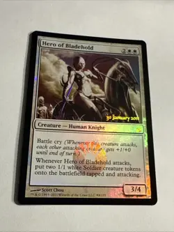Hero of Bladehold Mirrodin Besieged Prerelease Promos - Lightly Played Foil - Image 1
