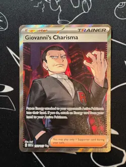 Giovanni's Charisma 197/165 Pokemon TCG Scarlet & Violet 151 Ultra Rare English - Image 1
