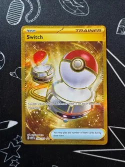 Switch 206/165 Pokemon TCG Scarlet & Violet 151 Trainer Hyper Rare English - Image 1