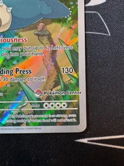 Snorlax SVP 051 Pokemon TCG Scarlet &Violet 151 Pokemon Center Stamped Promo - Image 4