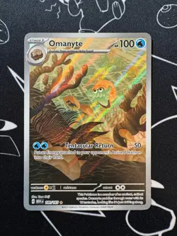 Omanyte 180/165 Pokemon TCG Scarlet & Violet 151 Illustration Rare English - Image 1