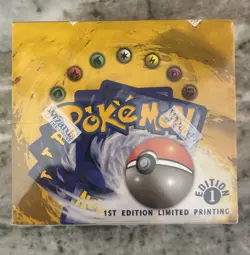 Pokemon TCG Base Set 1st Edition Booster Box Sealed 1999 Wizards - Image 1