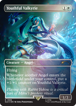 Magic The Gathering Hatsune Miku Winter Secret Lair YOUTHFUL VALKYRIE FOIL 1588 - Image 1