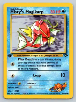 Misty’s Magikarp 88/132 Gym Heroes 1st Edition Vintage Non Holo NM - Image 1