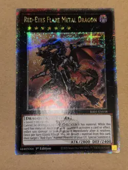 Red-Eyes Flare Metal Dragon RA01-EN038 Quarter Century Secret Rare YuGiOh! NM - Image 1
