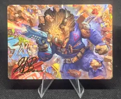 [MTG]Zog, Triceraton Castaway 12/54 (Gold-Stamped Signature) TMNT Art Series - Image 1