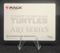 [MTG]Zog, Triceraton Castaway 12/54 (Gold-Stamped Signature) TMNT Art Series - Image 3