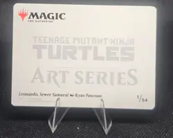 Leonardo, Sewer Samurai Art Card [GOLD STAMPED SIGNATURE] #1/54, MTG TMNT - Image 2