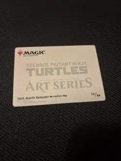 MTG, TMNT: Art Series Slash, Reptile Rampager 10/54 Gold Stamped Signature - Image 2