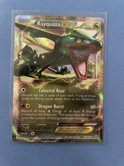 Rayquaza EX 85/124 Holo Ultra Rare Dragons Exalted Pokemon Card (LP) - Image 1