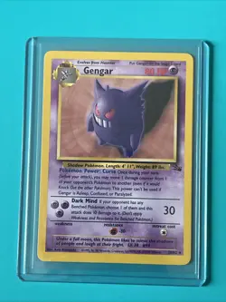 Pokemon TCG Gengar 20/62 Fossil Unlimited 1999 Common Raw - Image 1