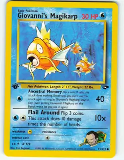 Giovanni's Magikarp - 1st Edition - 73/132 Gym Challenge - Pokemon TCG - 2000 - Image 1