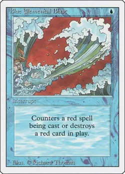 Magic The Gathering MTG BLUE ELEMENTAL BLAST Revised NM Near Mint - Image 1