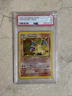 1999 Pokemon Game Charizard-Holo 4/102 Base Set - Image 1