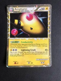 Ampharos Prime - HGSS Heartgold & Soulsilver 105/123 - Rare Pokemon Card - LP/NM - Image 1