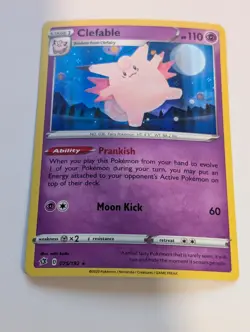 Clefable 075/192 - Rebel Clash Pokemon Holo Foil Nice! - Image 1