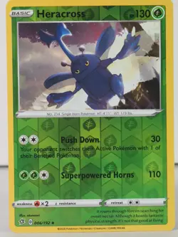 Heracross - POKEMON - Rebel Clash - 006/192 - Reverse Holo - NM - T - Image 1