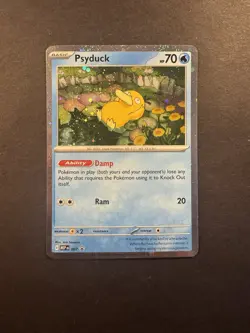 Pokemon TCG Psyduck MEP Black Star Promo #007 Cosmo Holo Mega Evolution - Image 1