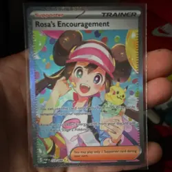 Pokemon Rosa's Encouragement Full Art Holo SIR Trainer Supporter Card 221/088 - Image 1