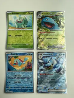 Pokemon Blooming Waters 151 Blastoise Venusaur Squirtle Bulbasaur Set Of 4 - Image 1