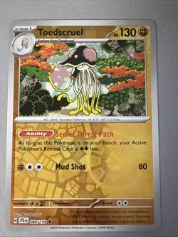 Pokemon TCG * Journey Together 089/159 Toedscruel U REVERSE HOLO - Image 1