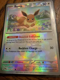 Pokemon TCG Eevee [Master Ball] 074/131 Prismatic Evolutions 🔥 NM Pokemon Card - Image 1