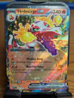 Pokemon TCG Paldea Evolved Skeledirge ex Double Rare Holo 037/193 - Image 1
