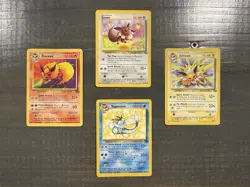 Vintage Pokemon Card Lot WOTC Jungle Eevee Flareon Jolteon Vaporeon - Image 1