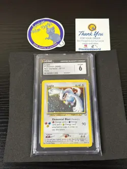 CGC 6 - Lugia 9/111 Holo Neo Genesis Pokemon Card - Image 1