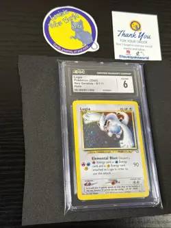CGC 6 - Lugia 9/111 Holo Neo Genesis Pokemon Card - Image 2